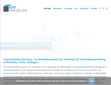 Tablet Screenshot of cityimmobilien-nbg.de